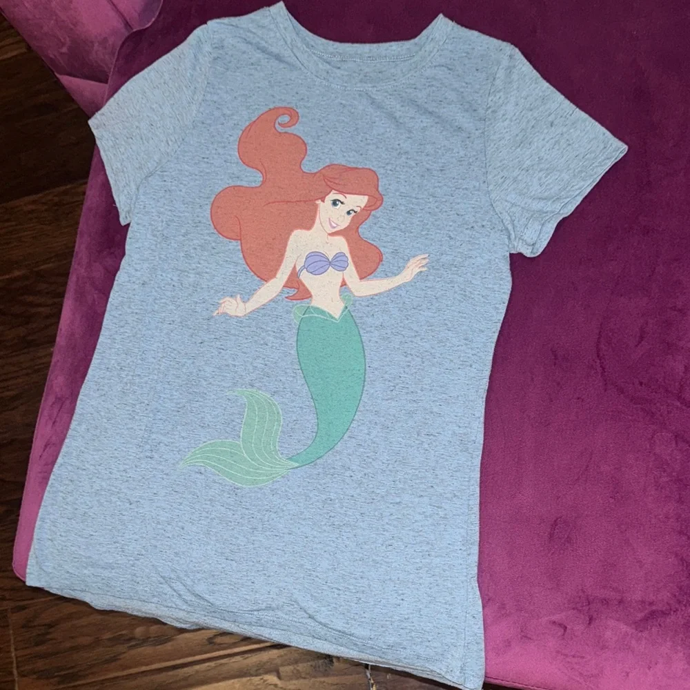 Disney Ariel the Mermaid Graphic T-Shirt Pajama Nightgown PJ’s shirt girls XS